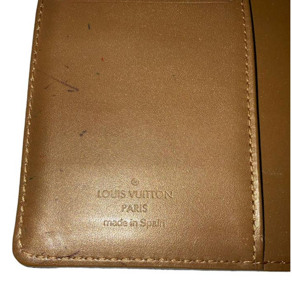 Louis Vuitton Wallet Cover Agenda Golden Brown Monogram Vernis Vintage - Picture 5 of 9